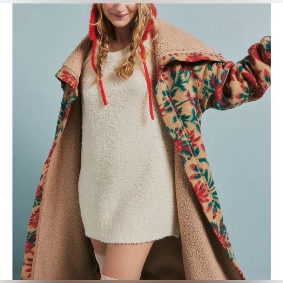 Free People Teddy Sweater Tunic. NWOT sugar swirl - Picture 5 of 6